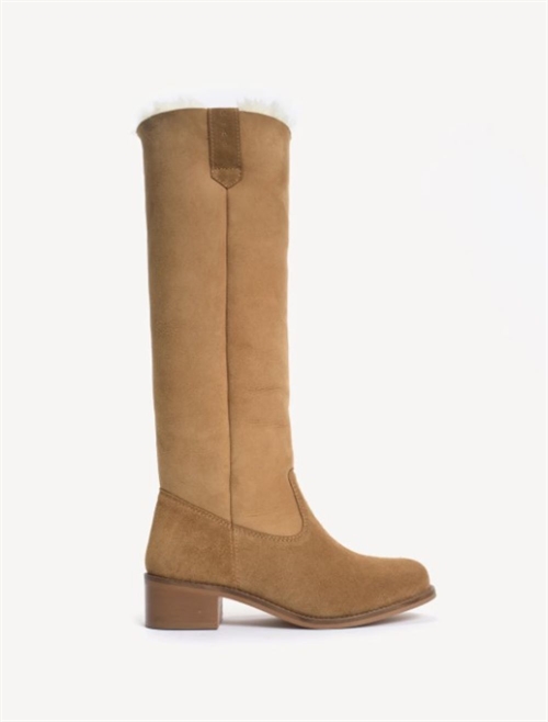 DICO ANN GAUCHO STØVLE M/FUR LIGHT TAN